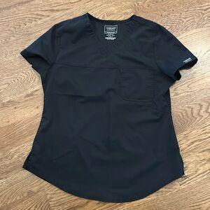 Cherokee workwear black scrub top small